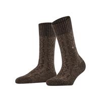 Burlington Women's Rainy Boot W So Wool Silk Patterned 1 Pair Socks, Brown Autumn Melange 5880, 3.5-7