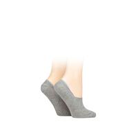 Burlington Womens Shoe Liners - Everyday Anti-Slip Heel Invisible Socks - 2 Pack