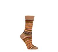 Burlington Women's Socks, 'Fair Isle Delight', Wool, Soft, 1 Pair, in Size 3.5-7