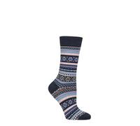 Burlington Women's Socks, 'Fair Isle Delight', Wool, Soft, 1 Pair, in Size 3.5-7