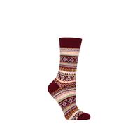 Burlington Women's Socks, 'Fair Isle Delight', Wool, Soft, 1 Pair, in Size 3.5-7