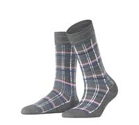 Burlington Women's Summer Glow W So Cotton Patterned 1 Pair Socks, Grey Storm 3820, 3.5-7