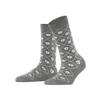 Burlington Women's Teatime W So Cotton Patterned 1 Pair Socks, Grey Light 3400, 3.5-7