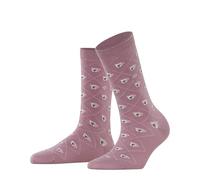 Burlington Women's Teatime W So Cotton Patterned 1 Pair Socks, Pink Tea Rose 8847, 3.5-7