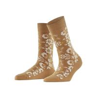 Burlington Women's Velvet Blooms Socks Breathable Cotton Viscose Mid-Calf Length Patterned 1 Pair