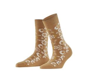 Burlington Women's Velvet Blooms Socks Breathable Cotton Viscose Mid-Calf Length Patterned 1 Pair