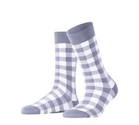 Burlington Women's Vichy W So Cotton Patterned 1 Pair Socks, Blue Cosmic Sky 6537 3.5-7