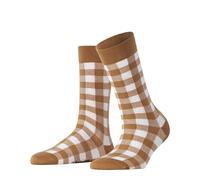Burlington Women's Vichy W So Cotton Patterned 1 Pair Socks, Brown Sugar 5152, 3.5-7