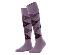 Burlington Women's Whitby W Kh Warm Soft Long Patterned 1 Pair Knee-High Socks, Blue Azure 6327, 3.5-7
