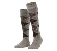 Burlington Women's Whitby W Kh Warm Soft Long Patterned 1 Pair Knee-High Socks, Brown Nutmeg Melange 5413 3.5-7