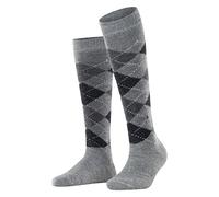 Burlington Women's Whitby W Kh Warm Soft Long Patterned 1 Pair Knee-High Socks, Grey Grau 3397, 3.5-7