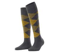 Burlington Women's Whitby W Kh Warm Soft Long Patterned 1 Pair Knee-High Socks, Grey Stone 3988, 3.5-7