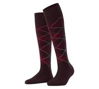 Burlington Women's Whitby W Kh Warm Soft Long Patterned 1 Pair Knee-High Socks, Red Berry 8433, 3.5-7