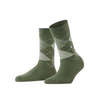 Burlington Women's Whitby W So Warm Soft Patterned 1 Pair Socks, Green Pale 7046, 3.5-7