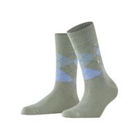 Burlington Women's Whitby W So Warm Soft Patterned 1 Pair Socks, Green Silvergreen 7067, 3.5-7