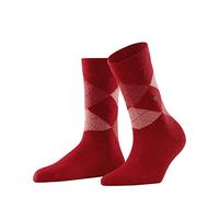 Burlington Women's Whitby W So Warm Soft Patterned 1 Pair Socks, Red Vermillion 8226, 3.5-7