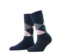 Burlington Women's Whitby W So Warm Soft Patterned Socks 1 Pair, Blue Dark Navy 6374, 3.5-7