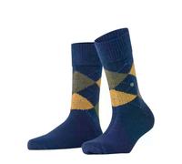 Burlington Women's Whitby W So Warm Soft Patterned Socks 1 Pair, Blue Eventide 6877, 3.5-7
