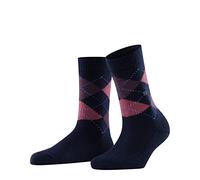 Burlington Women's Whitby W So Warm Soft Patterned Socks 1 Pair, Blue Navy 6156, 3.5-7