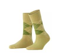 Burlington Women's Whitby W So Warm Soft Patterned Socks 1 Pair, Green Khaki 7206, 3.5-7