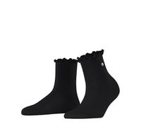 Burlington Women's Wonderful Waves W So Cotton Low-Cut Plain 1 Pair Trainer Socks, Black 3000, 3.5-7