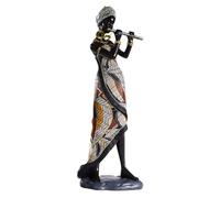 BURLOE C, African Women Figurine Art Statues, African Tribal Lady Statue Lady Sculpture for Home Decor Western Art Housing Culture Ornament Girl