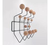 BURLOE Cloak Hook Wooden Ball, Knoepfe Bunt Hook Wall Wardrobe Hook Strip Metal Smooth Colorful Jackets Hats Bags Towels Bedroom,3