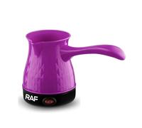 BURLOE Electric Coffee Machine, Electric Turkish Coffee Pot Arabic Greek Coffee Machine Made of Stainless Steel with A Removable Handle,Purple