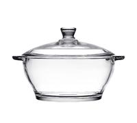 BURLOE Glass Saucepan, with A Lid of Heat -Resistant Stove Saucepan with Lid Buzzing Pot for Stove Plate Cookware for Noodles Soup Milk Baby Food,1L