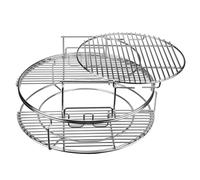 Burly grill 5 Piece Replacement Kit for Big Green Egg Large, Rack for Eggspander 5 Piece Kit Conveggtor Basket Stainless Steel Grill Stack Rack with Removable Cooking System Expander Rack