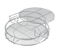 Burly grill 5 Piece Replacement Kit for Big Green Egg XL, Rack for Eggspander 5 Piece Kit Conveggtor Basket Stainless Steel Grill Stack Rack with Removable Cooking System Expander Rack