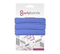 Burlybands Large Hair band, scrunchies for Thick Heavy or Curly Hair. No Slip No Damage Seamless Ponytail Holders Scrunchies Sports Thick Hair Ties. Women's Hair Elastics-Bands (Pastel Blue 3 Piece)