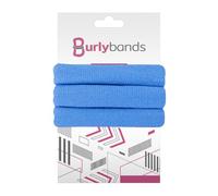 Burlybands Large Hair band, scrunchies for Thick Heavy or Curly Hair. No Slip No Damage Seamless Ponytail Holders Scrunchies Sports Thick Hair Ties. Women's Hair Elastics-Bands (Light Blue 3 Piece)