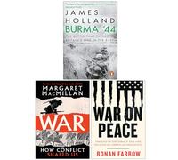Burma '44 The Battle That Turned Britain's War in the East, [Hardcover] War How Conflict Shaped Us & [Hardcover] War on Peace Collection 3 Books Set