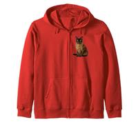 Burmese Cat Beautiful Burmese Cat Breed Zip Hoodie