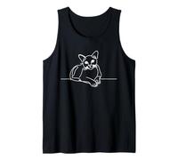 Burmese Cat Line Art Cat Lover Tank Top