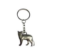 Burmese Cat PP-C04 made of fine English Pewter on a split ring keyring