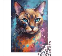 Burmese Cat Puzzle 1000 Piece Adult Jigsaw Puzzle Puzzles for Adults Puzzles Sustainable Puzzle for Adults | Games 1000pcs (38x26cm)