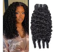 Burmese Curly Bundles Human Hair 3C4A Spiral End Quick Kinky Curly Human Hair Single Bundle Extensions 1 Pc For Women 14 Inch Natural Black