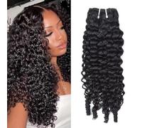 Burmese Curly Bundles Human Hair 3C4A Spiral End Quick Kinky Curly Human Hair Single Bundle Extensions 1 Pc For Women 18 Inch Natural Black