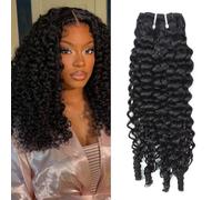 Burmese Curly Single Bundle Human Hair 3C4A Spiral End Quick Kinky Curly Human Hair Extensions 1 Pc Natural Black Brazilian Weaving For Women 22 Inch
