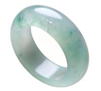 Burmese Jadeite Wedding Ring for Women,Floating Flower Jade Round Band Ring | Icy Green,US Size 6-12,with Jewelry boxGift for Men Women