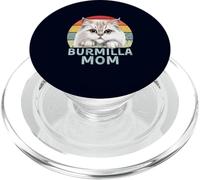 Burmilla Cat Mom Funny Vintage Retro I Love My Cat PopSockets PopGrip for MagSafe