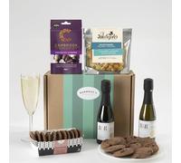 Burmont's Prosecco, Chocolate & Treats Gift Hamper | Two Small Prosecco, Joe & Seph's Popcorn, Cambrook Chocolate Almonds & Premium Chocolate Chip Biscuits