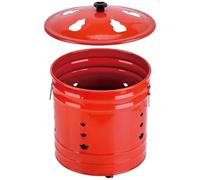 Burn Barrel - 10" Enameled Stainless Steel Burner Bowl | Enameled Steel Bowl with Portable Handle, -Proof Design for Patio, Backyard, Camping, Garden, Use A