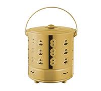 Burn Barrel for Outside, Incinerator Burn Barrel, Incinerator, Trash Burning Containers, Paper Burner for Burning Trash Paper Leaf Trash Wood(Gold,26 * 28cm)