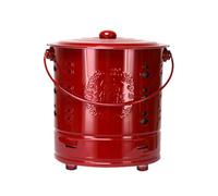 Burn Barrel, Hollow Out Incinerator Burn Barrel with Lid, Heat Resistant Burn Cage, Burn Barrel for Outside, Paper Trash Wood Burn Barrel(Medium)