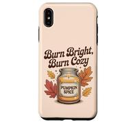 Burn Bright Burn Cozy Pumpkin Spice Candle Autumn Fall Case for iPhone XS Max