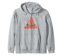 Burn Bright Fire Camp Graphic Outdoor Adventure Zip Hoodie