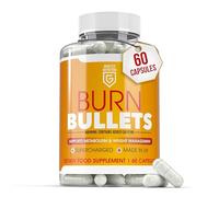 Burn Bullets Capsules for Metabolism & Weight Management Support | 60 Vegan Capsules | Supercharged Energy Boost, Natural Extreme Fat Burner, Caffeine Powered | UK Made | Plant-Based Supplement
